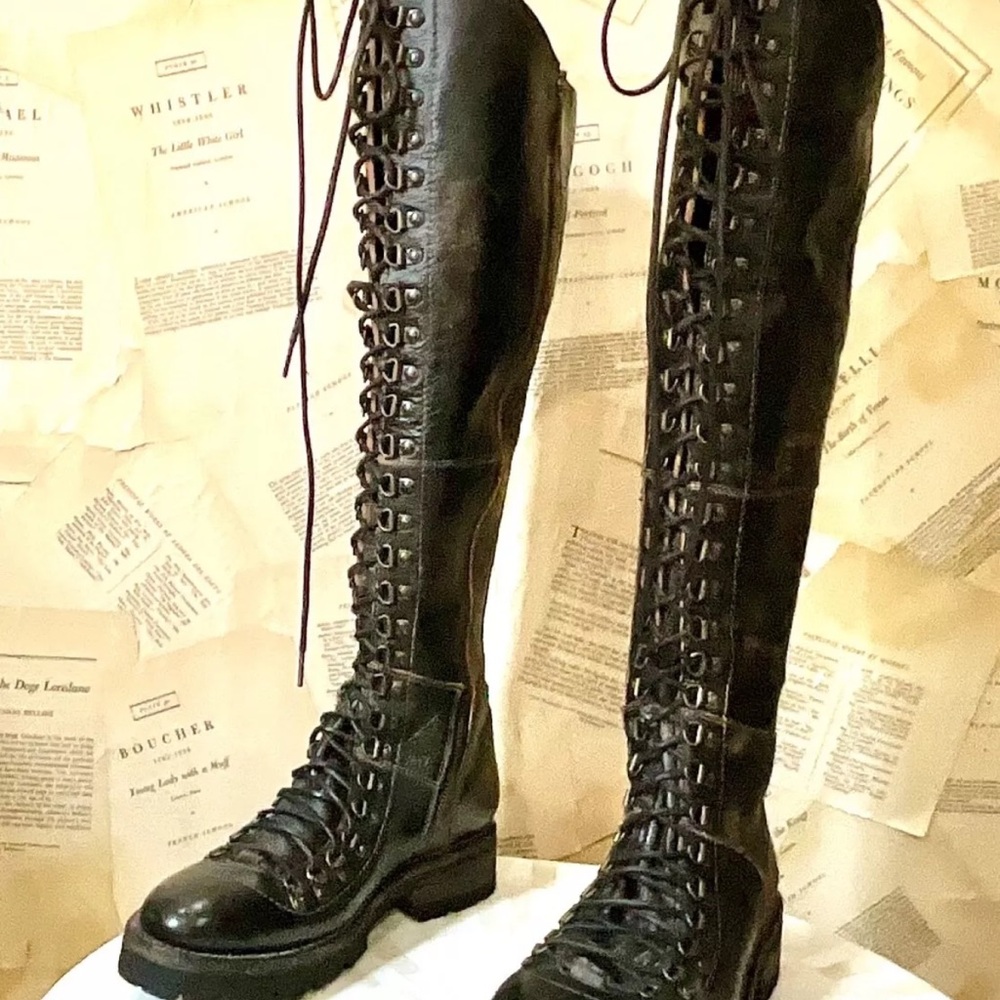 Free People Bed Stu Victory Tall Lace Up Boot Distressed Black Handwash
rugged - Picture 10 of 12
